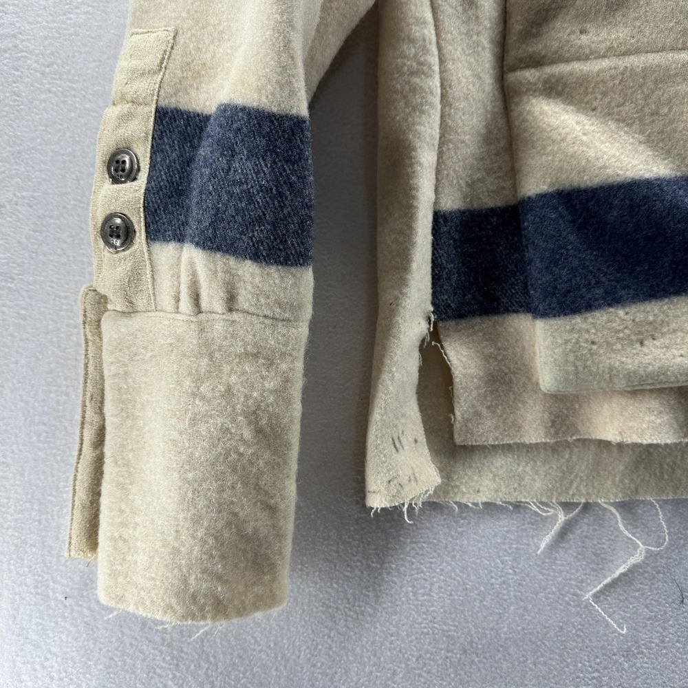 Greg Lauren US Navy Blanket GLJ Military Jacket Mens Large White Wool Denim USA - Picture 9 of 14